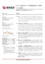 2023年三季报点评：Q3淡季增速领先行业，静待双十一大促表现