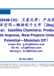 卫星化学:产品价差改善,新项目打开成长空间