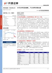 公司信息更新报告:自有品牌发展稳健,产品矩阵持续拓展