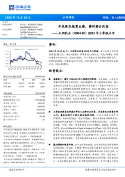 2023年三季报点评：并表新农拖累业绩，静待整合改善