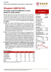 3Q results confirmed ODM back on track; poised for further growth