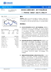 2023年三季报点评：2023Q3业绩增长稳步，海外市场拓展迅速