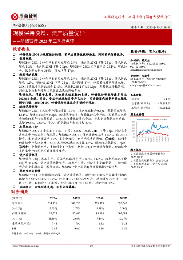 规模保持快增，资产质量优异