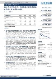2023年三季报点评:包装箔海外需求较弱造成亏损,锂电箔相对稳定