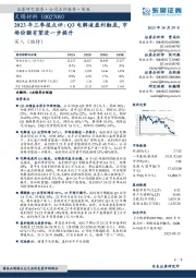 2023年三季报点评：Q3电解液盈利触底，市场份额有望进一步提升