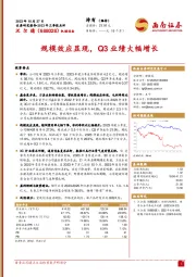 2023年三季报点评：规模效应显现，Q3业绩大幅增长