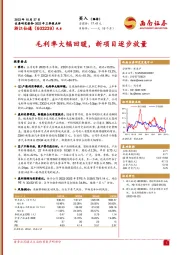 2023年三季报点评：毛利率大幅回暖，新项目逐步放量