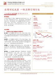 系列点评三十:业绩环比改善,一体压铸引领行业