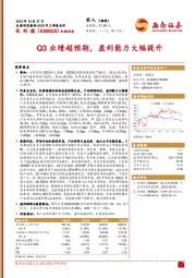 2023年三季报点评：Q3业绩超预期，盈利能力大幅提升