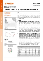 Q3盈利能力提升,BC与TOPCon新技术应用持续放量