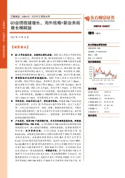 2023年三季报点评：Q3业绩稳健增长，海外战略+新业务拓展长期赋能