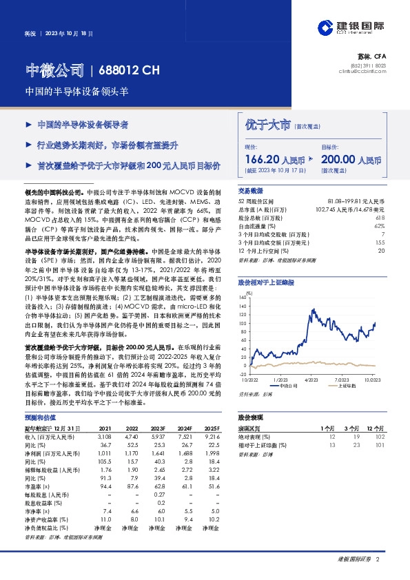 中国的半导体设备领头羊