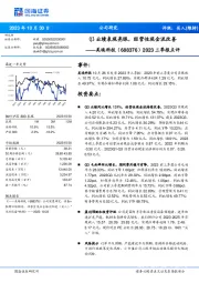 2023三季报点评：Q3业绩表现亮眼，经营性现金流改善