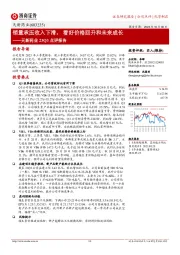 天新药业23Q3点评报告：销量承压收入下滑，看好价格回升和未来成长