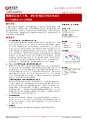 天新药业23Q3点评报告:销量承压收入下滑,看好价格回升和未来成长