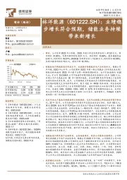 业绩稳步增长符合预期,储能业务持续带来新增长