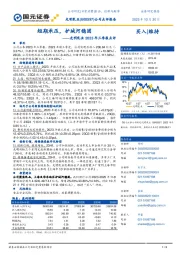 2023年三季报点评：短期承压，护城河稳固