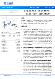 2023年三季报点评：盈利能力逐季改善，订单充足静待释放