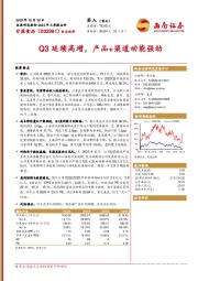 2023年三季报点评:Q3延续高增,产品+渠道动能强劲