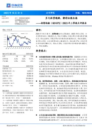 2023年三季报点评报告:多元经营稳健,静待油散共振