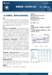 Q3业绩承压，期待平台化布局推进