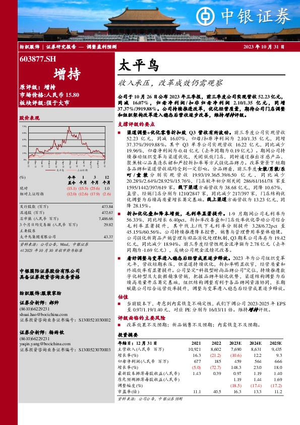 收入承压，改革成效仍需观察