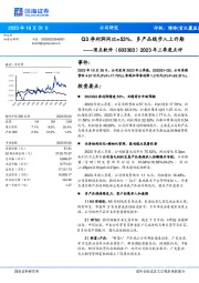 2023年三季度点评：Q3净利润同比+53%，多产品线步入上升期