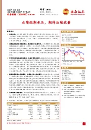 2023年三季报点评:业绩短期承压,期待后续放量