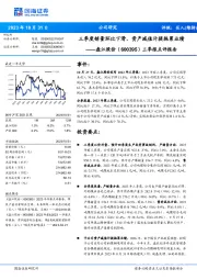三季报点评报告:三季度销量环比下滑,资产减值计提拖累业绩