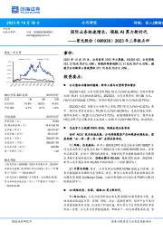 2023年三季报点评：国际业务快速增长，领航AI算力新时代