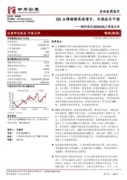 三季报点评：Q3业绩继续高速增长，长期成长可期