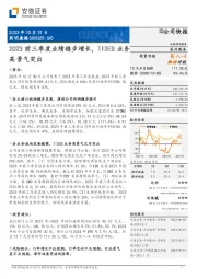 2023前三季度业绩稳步增长，TIDES业务高景气突出