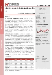 点评报告:盈利水平明显提升,推股权激励彰显发展信心
