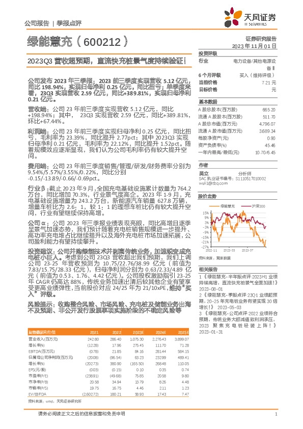 2023Q3营收超预期，直流快充桩景气度持续验证