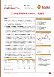 2023年三季报点评：Q3归母净利润同比+45%，超预期