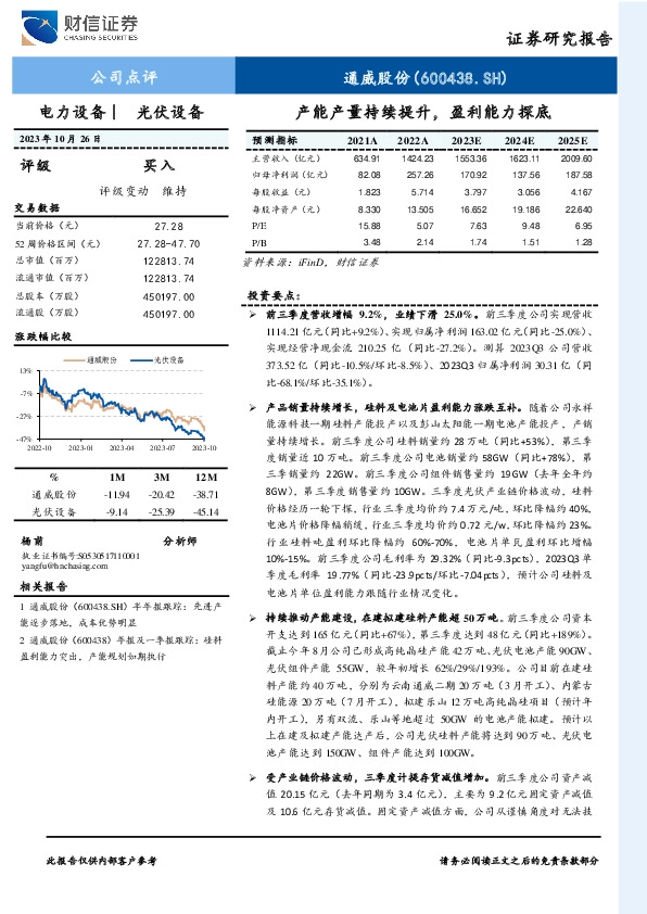 产能产量持续提升，盈利能力探底