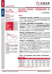 公司简评报告：短期增速放缓，规模效应显现