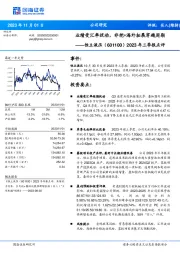 2023年三季报点评：业绩受汇率扰动，非挖+海外拓展穿越周期