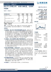 2023年三季报点评：业绩大幅恢复，定增项目获批