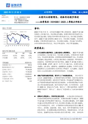 2023三季报点评报告:业绩同比持续增长,战略布局稳步推进
