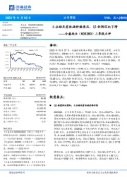 三季报点评:工业硅及有机硅价格承压,Q3利润环比下滑