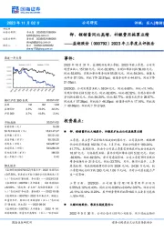 2023年三季度点评报告：钾、锂销量同比高增，补缴费用拖累业绩