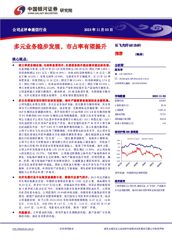 多元业务稳步发展，市占率有望提升