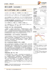 海外子公司产能爬坡，静待Q4业绩回暖