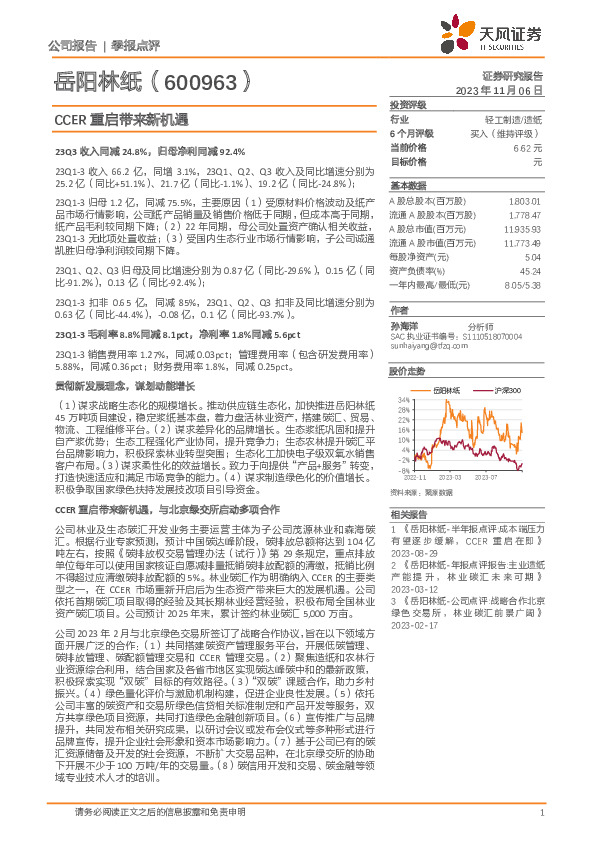 CCER重启带来新机遇