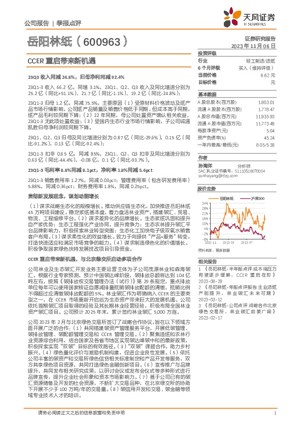 CCER重启带来新机遇
