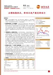 2023年三季报点评：业绩短期承压，新项目投产激发新动力