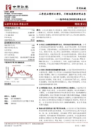 季报点评:三季度业绩环比增长,不断拓展新材料业务