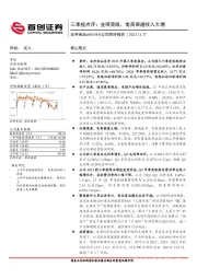 三季报点评：业绩亮眼，电商渠道收入大增