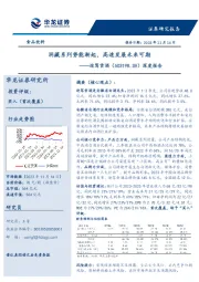 深度报告：洞藏系列势能渐起，高速发展未来可期